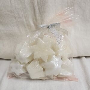 Crate & Barrel white mini iridescent floating snowflake candles - NEW pkg. of 12